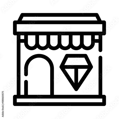 jewelry store line icon