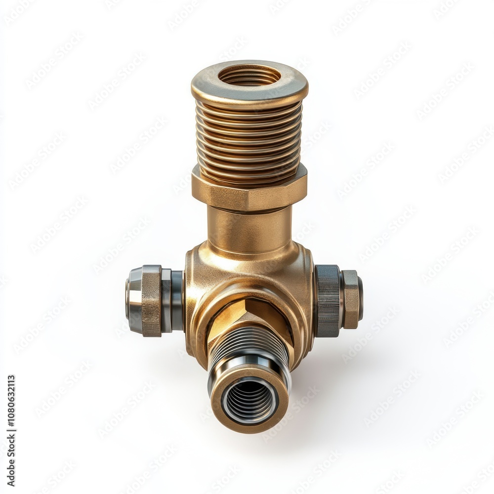 Brass plumbing valve for water control and regulation with threaded connections Brass plumbing valve for water control and regulation with threaded connections