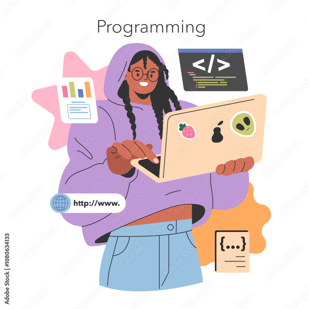 Gen Z Hobbies. Flat Vector Illustration Gen Z Hobbies. Flat Vector Illustration
