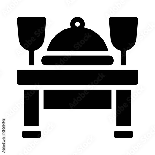 food court glyph icon