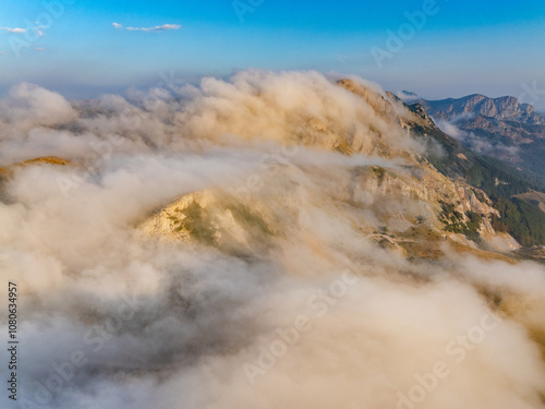 Aerial View of Zelengora Mountains in Bosnia photo