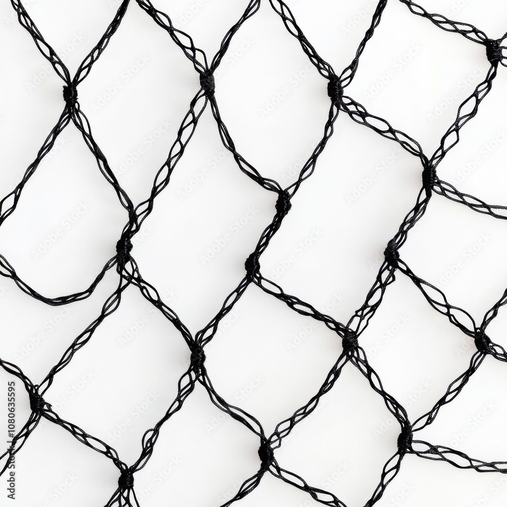 Close-up of black netting texture on white background Close-up of black netting texture on white background
