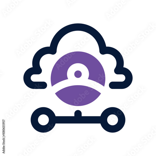 cloud icon. vector dual tone icon for your website, mobile, presentation, and logo design.