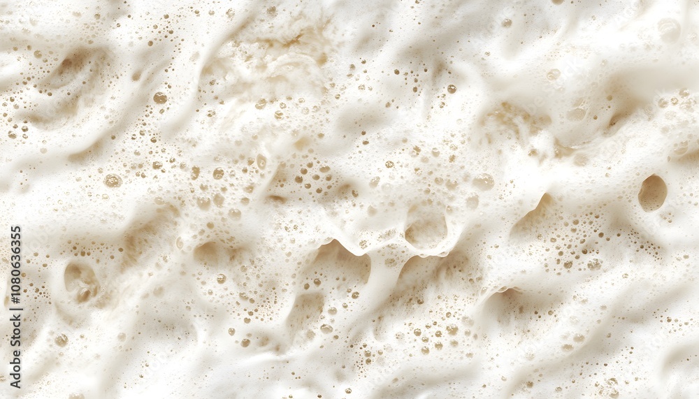 Beige background with a close-up of beige sea foam on the beach, top view. Minimal summer banner template for text and design. Beige background with a close-up of beige sea foam on the beach, top view. Minimal summer banner template for text and design.