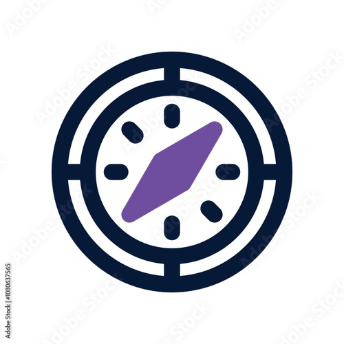 compass icon. vector dual tone icon for your website, mobile, presentation, and logo design.