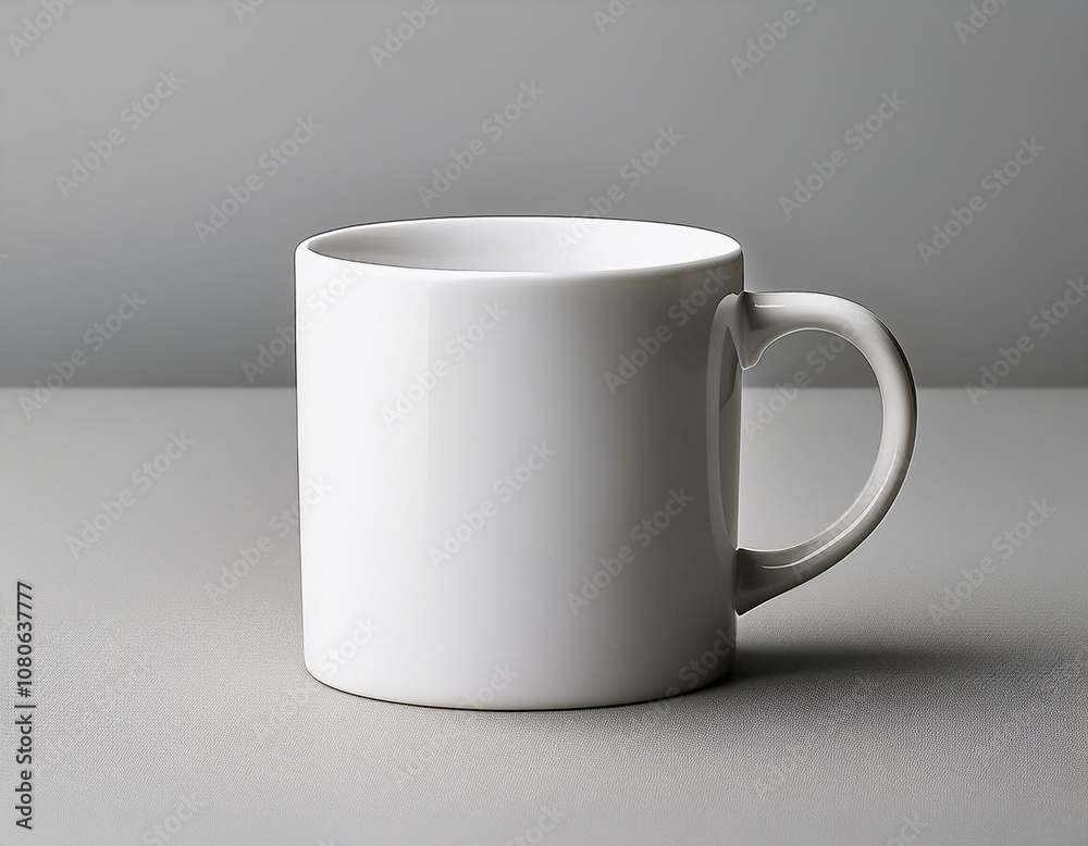 Mug mock up isolated on light gray background Mug mock up isolated on light gray background