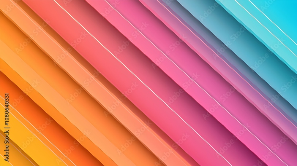 Fototapeta premium Elegant Diagonal Lines Abstract Background - Soft Gradient with Warm to Cool Tones for Stunning Visual Depth in Modern Design and Creative Projects