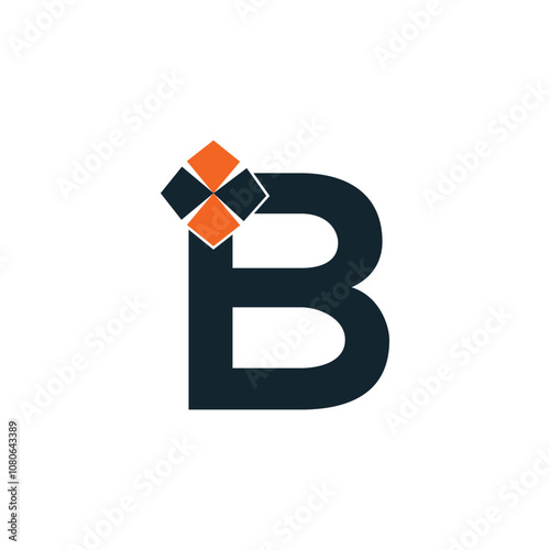 Abstract B letter modern initial  logo design