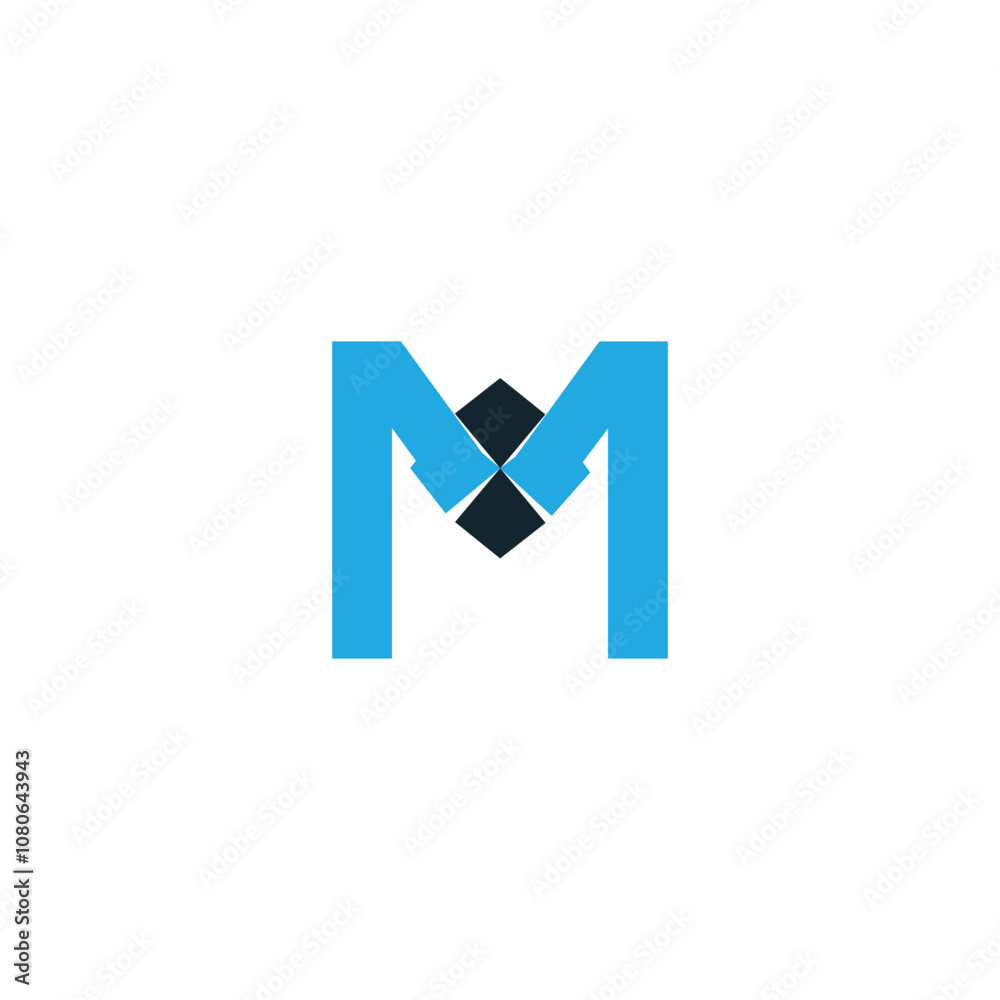 Abstract M letter modern initial logo design Abstract M letter modern initial logo design