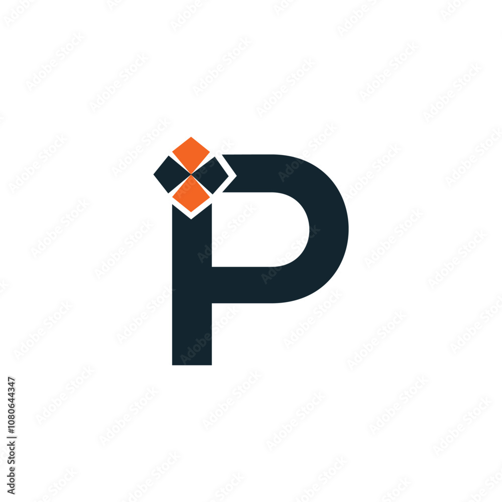 Abstract P letter modern initial logo design Abstract P letter modern initial logo design