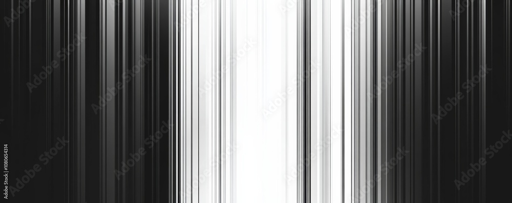 Obraz premium Black and white vertical lines creating abstract background