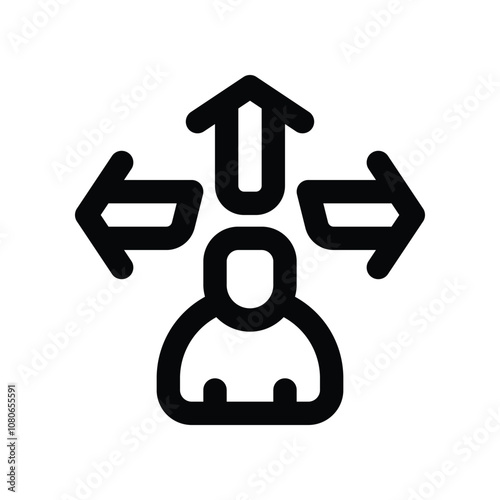 direction icon. vector line icon for your website, mobile, presentationation, and logo design.