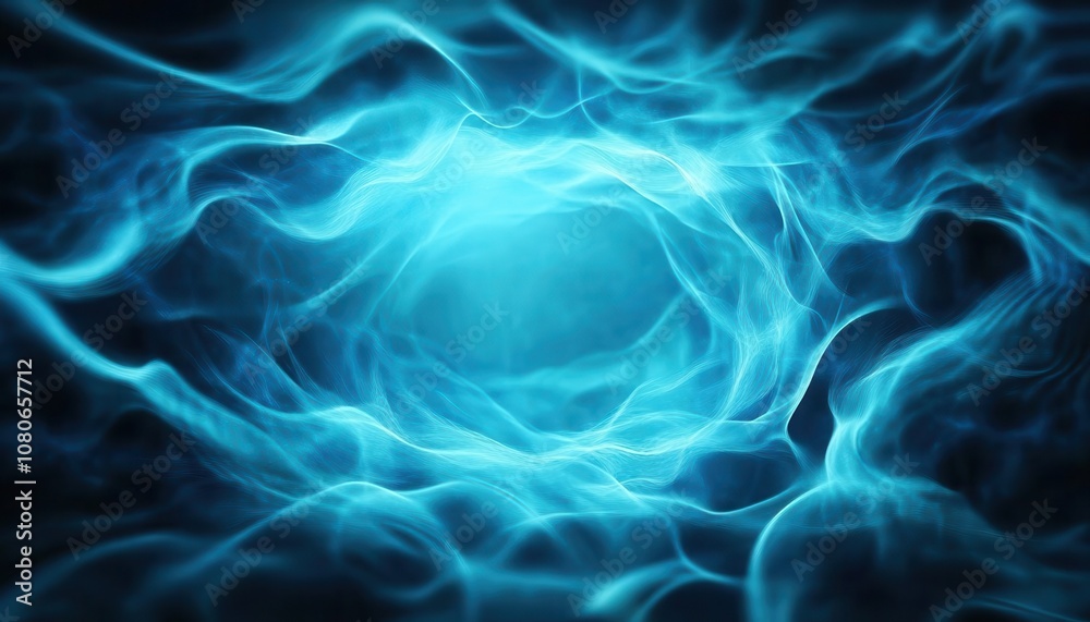 Abstract waves with central blank space, ideal for overlaying logos, background image, fluid and dynamic