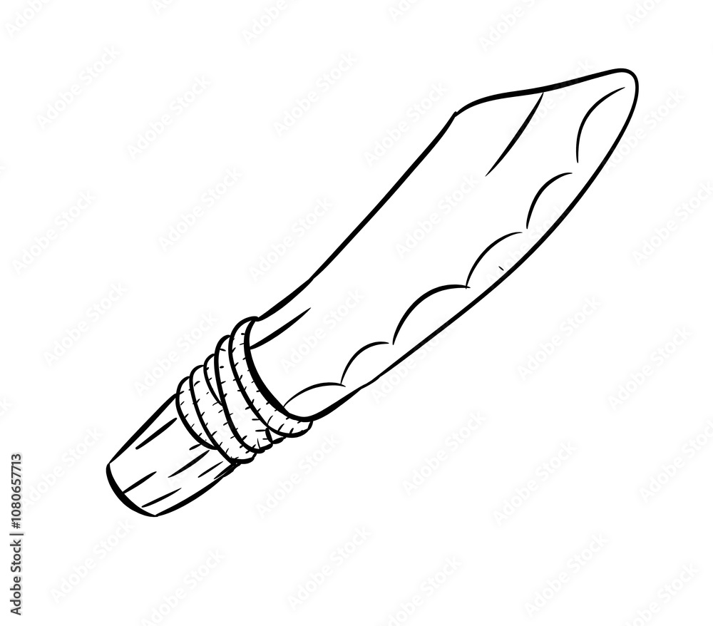 stone age tool digital drawing illustration isolated stone age tool digital drawing illustration isolated