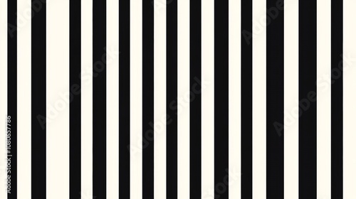 Vertical black and white stripes creating modern and minimalist pattern