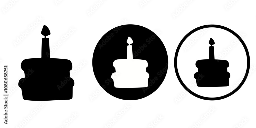 Happy birthday vectors icon set Happy birthday vectors icon set