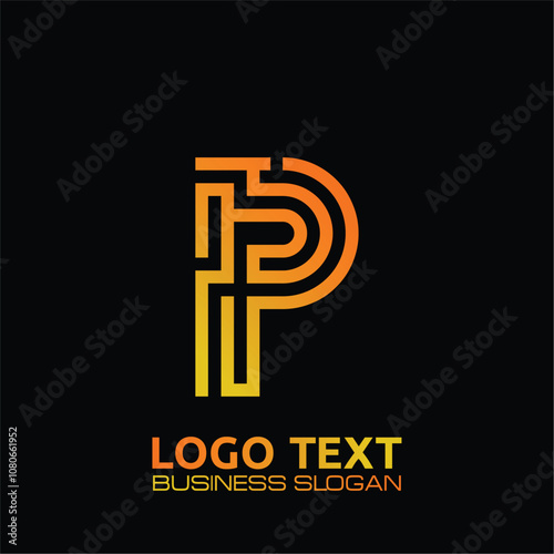 P  lettering logo is simple, easy to understand and authoritative