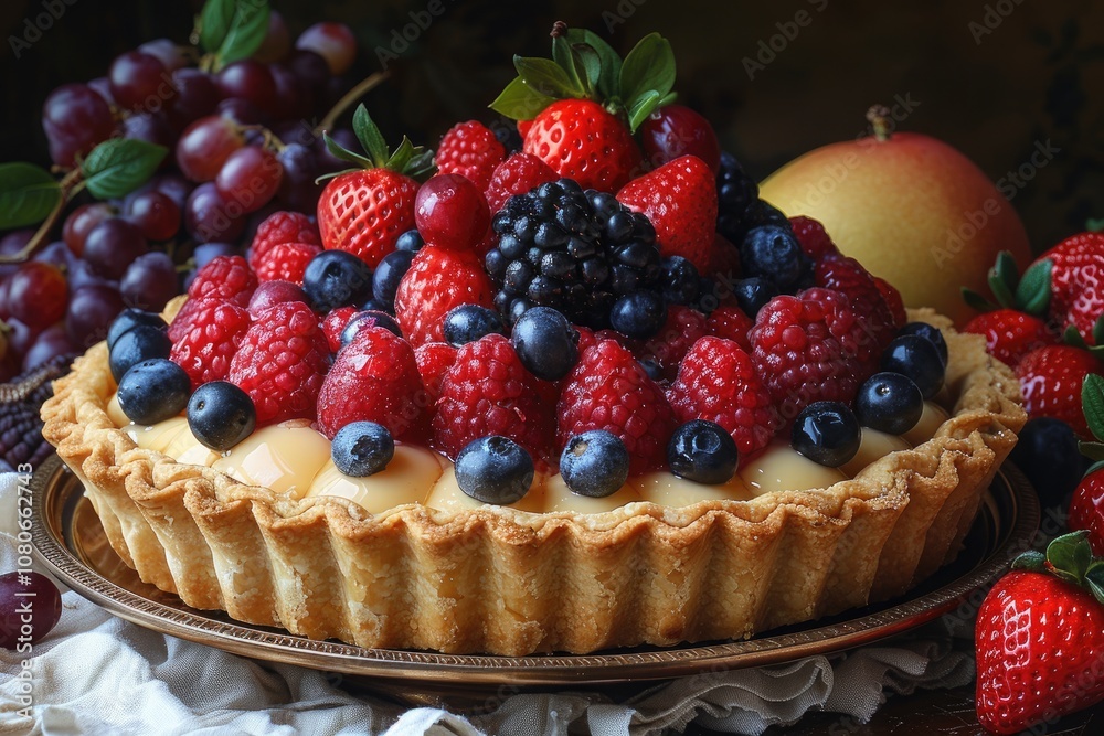 Fresh Berry Tart with Custard Filling Fresh Berry Tart with Custard Filling