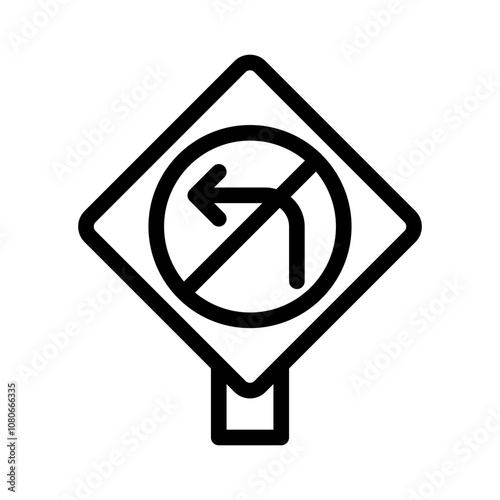 no overtaking line icon