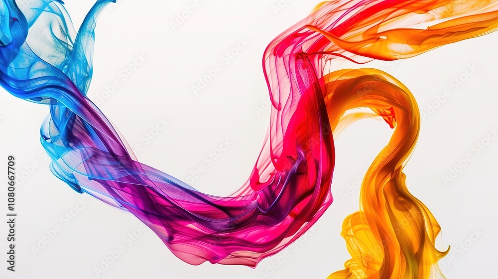 Obraz premium Dynamic Motion on White Background - A Captivating Display of Energy and Movement. Figures or Objects in Swift Action, with Trails of Motion Blurring the Boundaries. The White Background Enhances 