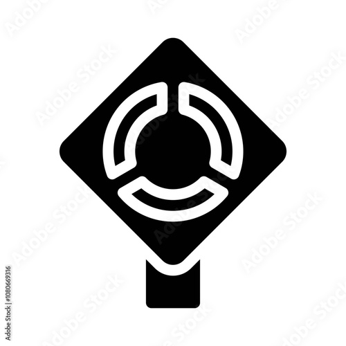 roundabout glyph icon