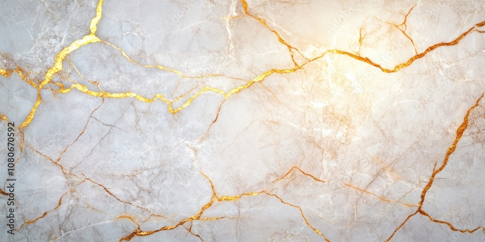 Marble texture background, white color with golden veins Marble texture background, white color with golden veins