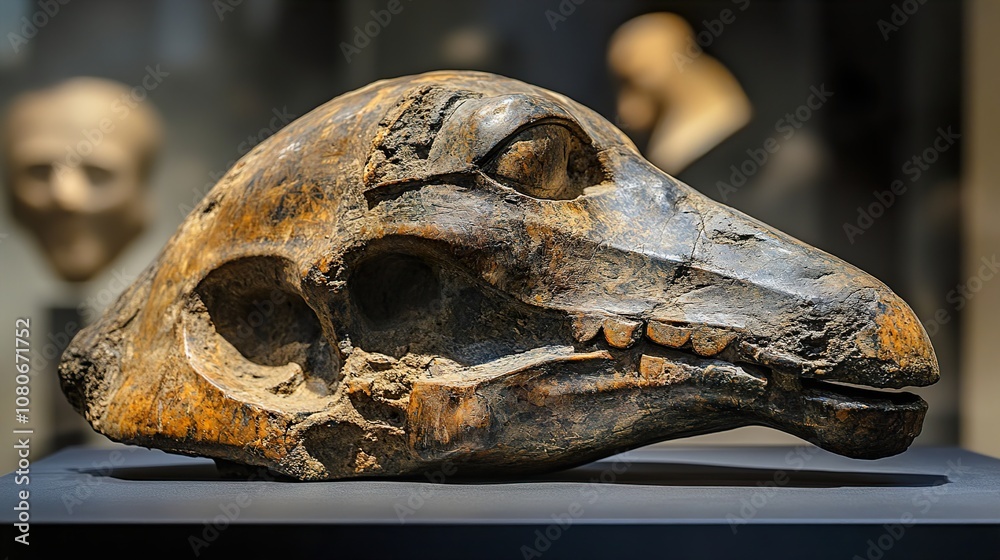 Ancient Wooden Sculpture of a Mythological Creature: A Detailed Carving with Cultural Significance Ancient Wooden Sculpture of a Mythological Creature: A Detailed Carving with Cultural Significance