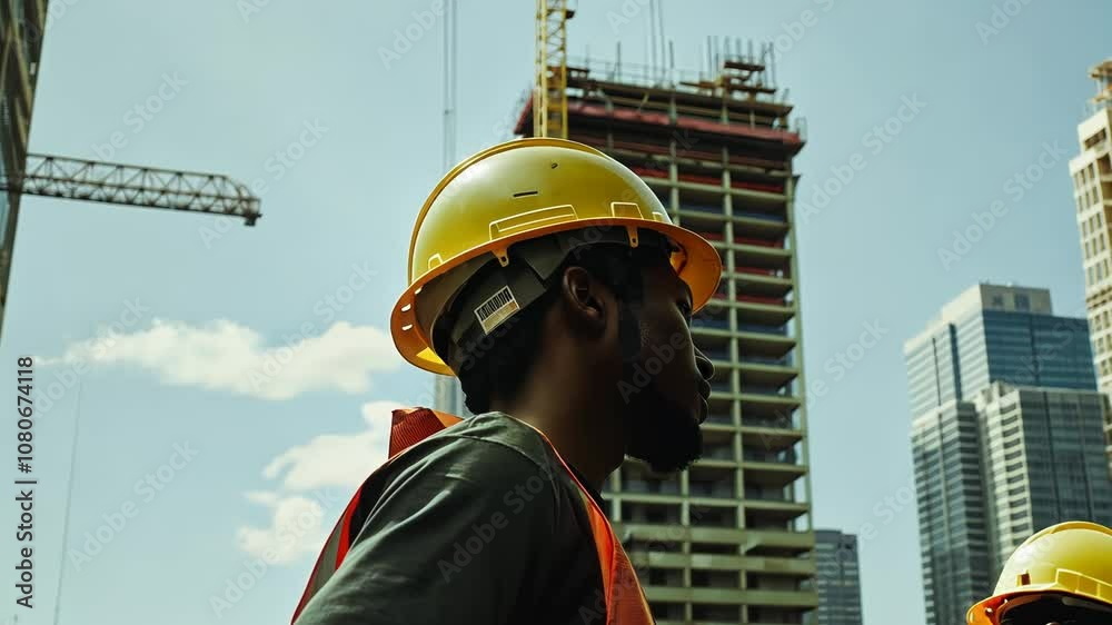 construction worker on construction site construction worker on construction site