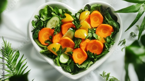 The Heart-Shaped Vegetable Salad