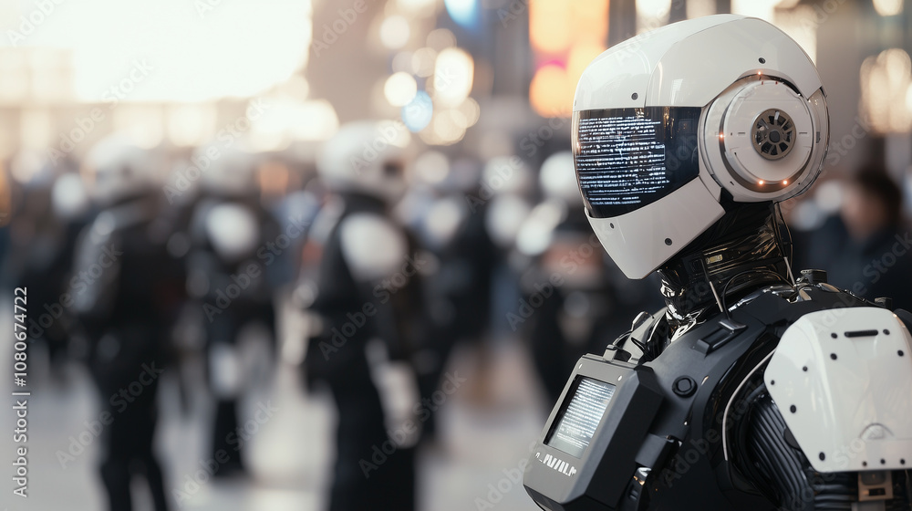 AI Robots as Police Officers Monitoring Public Safety AI Robots as Police Officers Monitoring Public Safety