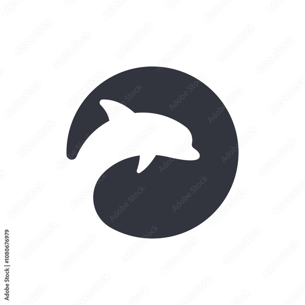 Fototapeta premium Dolphin Logo Template Icon