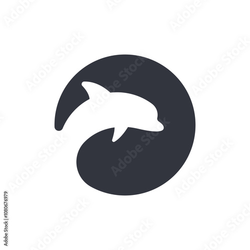 Dolphin Logo Template Icon