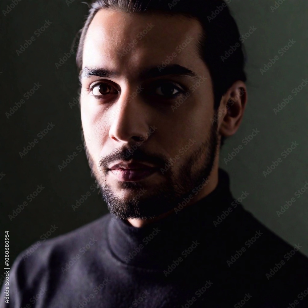 Obraz premium A close-up portrait on young man
