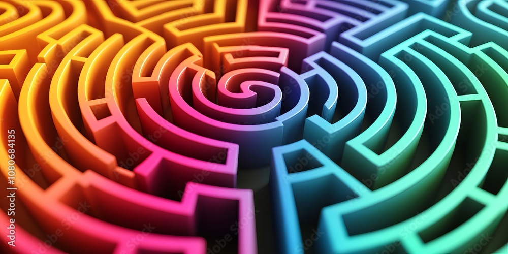 A colorful neon maze with intricate pathways, showcasing a vibrant and futuristic abstract design. A colorful neon maze with intricate pathways, showcasing a vibrant and futuristic abstract design.