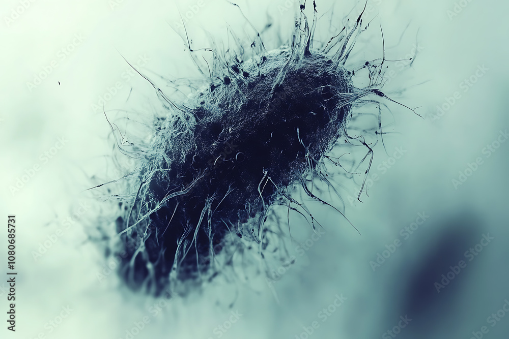 Fototapeta premium Abstract digital background depicting a bacteria 