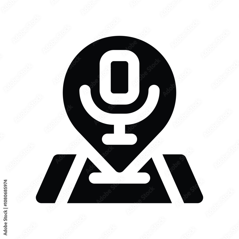 pin icon. vector glyph icon for your website, mobile, presentation, and logo design.