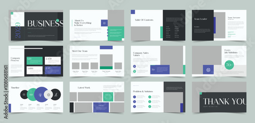 Business Presentation template, Used for modern Presentations, company profiles, annual reports, pitch decks, proposals, portfolios, business and marketing