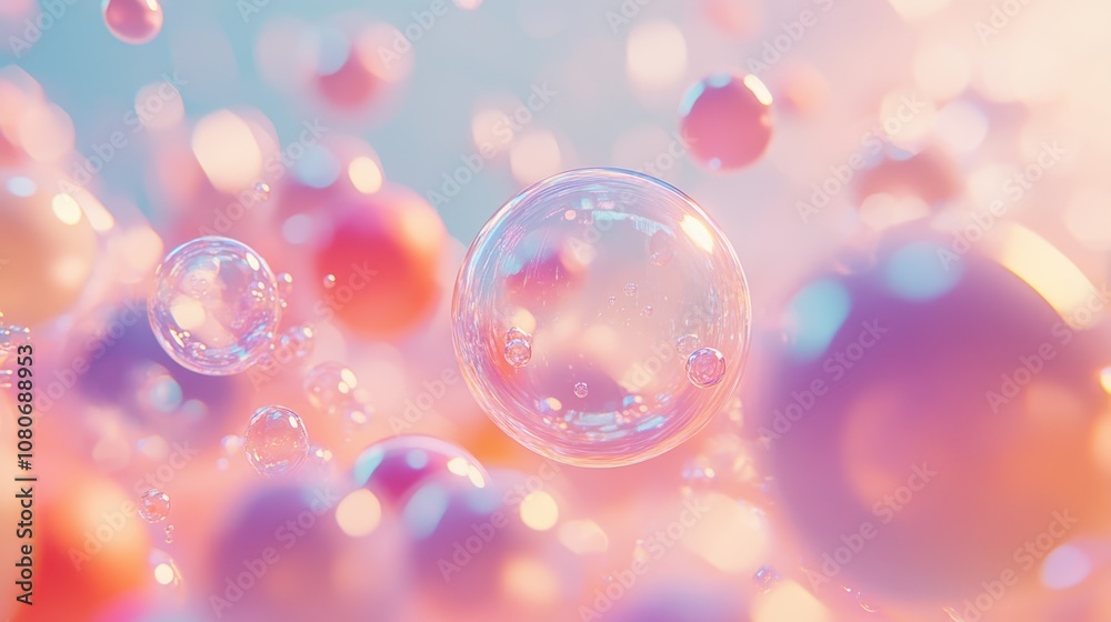 The Colorful Bubbles Floating The Colorful Bubbles Floating