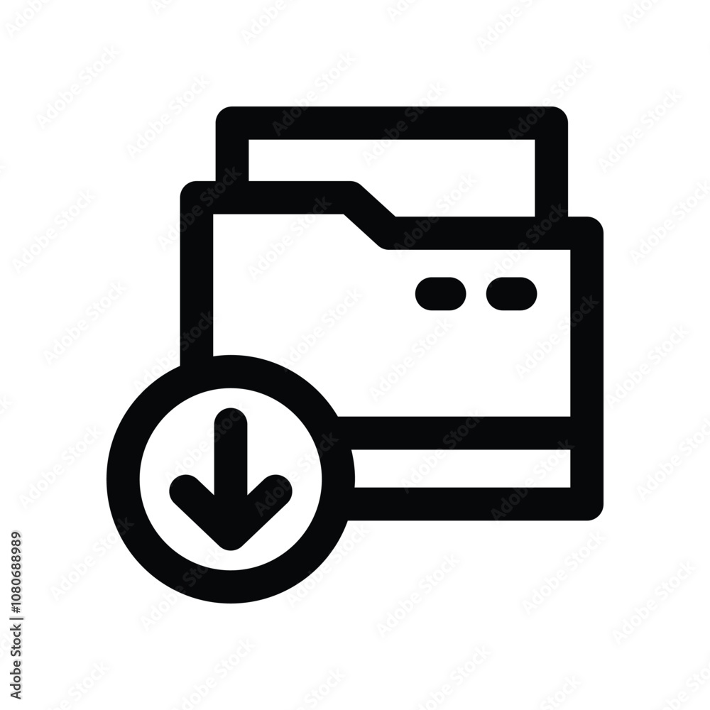 download icon. vector line icon for your website, mobile, presentation, and logo design. download icon. vector line icon for your website, mobile, presentation, and logo design.