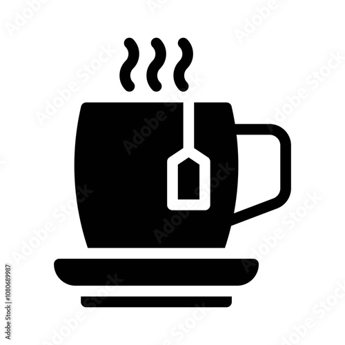 hot tea glyph icon