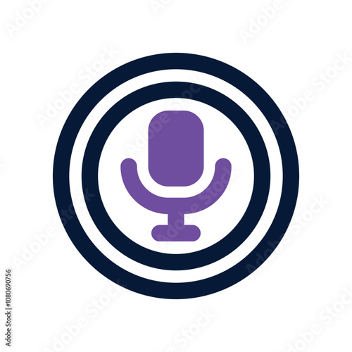 microphone icon. vector dual tone icon for your website, mobile, presentation, and logo design.