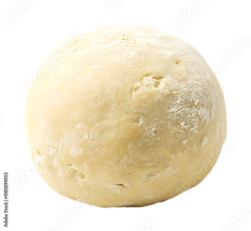Raw dough ball on a transparent background. isolated background.