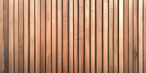 Wooden wall background with vertical Serene top-down view of grid-patterned light brown