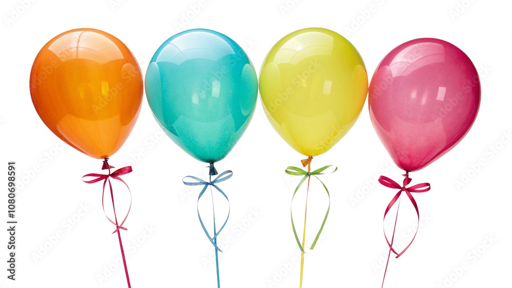 Isolated image of a colorful balloon on a plain white background, ideal for party, celebration, and event design projects.
Isolated image of a colorful balloon on a plain white background, ideal for party, celebration, and event design projects.