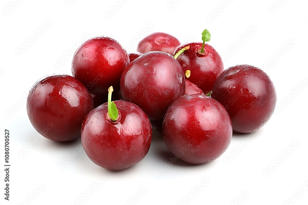 Cherry Red isolated on a white background, close up