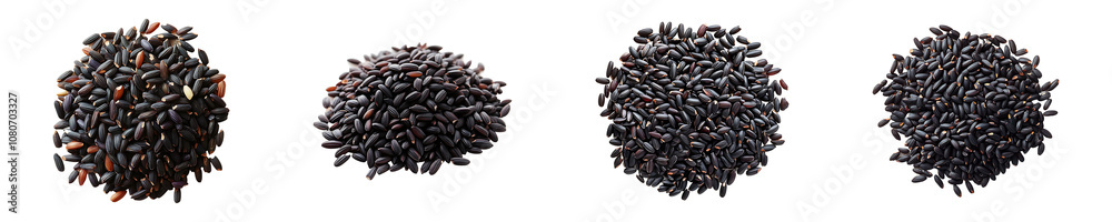 Black Rice Set isolated on transparent background. Black Rice Set isolated on transparent background.