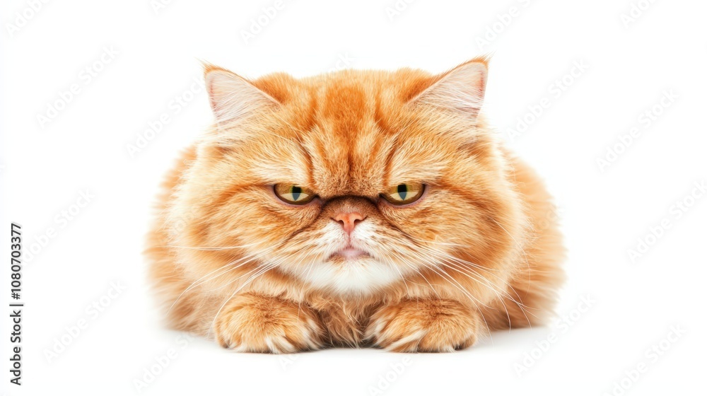 Obraz premium Grumpy cat stares down