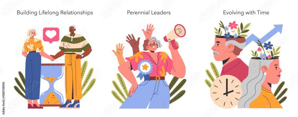 Perennial People. Flat Vector Illustration Perennial People. Flat Vector Illustration