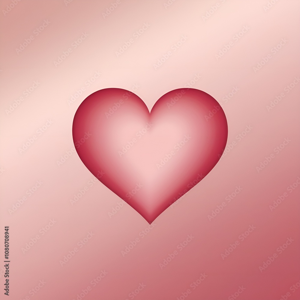  An isolated heart icon, prominently displayed, representing love and emotional connection in a minimalist style.
