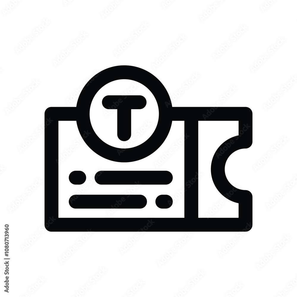 ticket icon. vector line icon for your website, mobile, presentation, and logo design. ticket icon. vector line icon for your website, mobile, presentation, and logo design.
